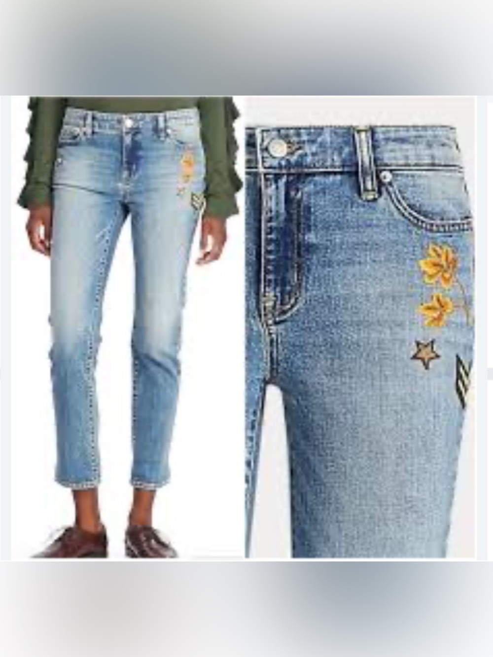 Lauren Ralph Lauren Estate Crop Jean Vintage Green Brand Label Women’s Size 10